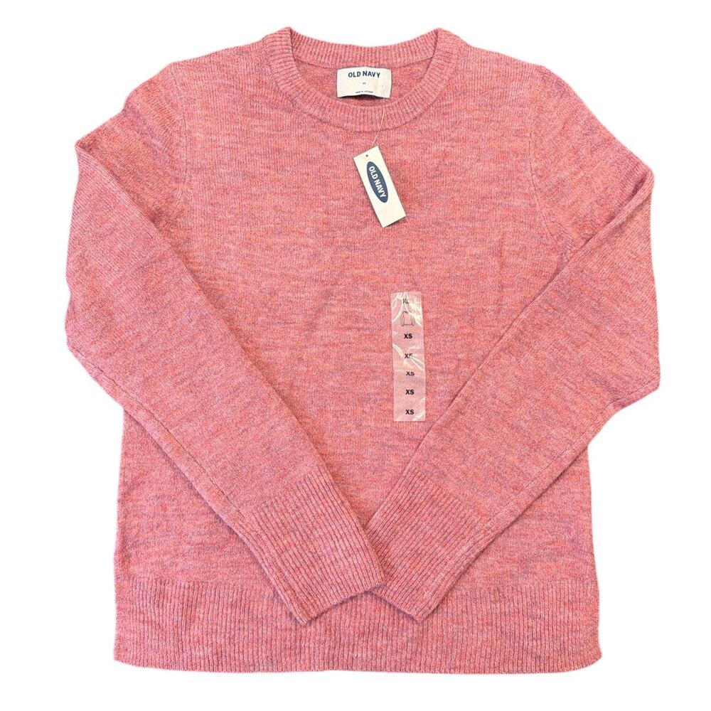 NWT Old Navy Pink Crewneck Knit Sweater Women's Size XS